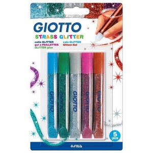 5 stylos gel a paillettes effet metal