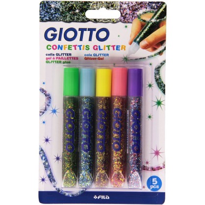 5 stylos gel a paillettes effet metal