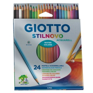 24 Crayons de Couleur Aquarellables Stilnovo