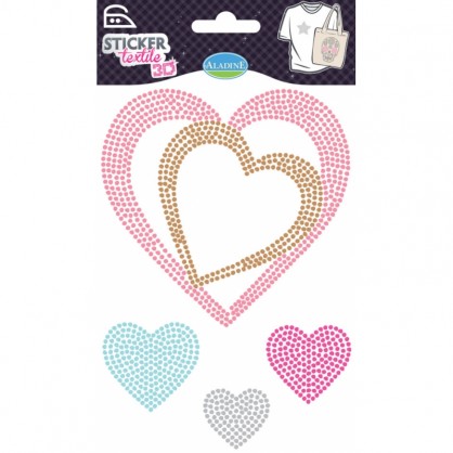 Sticker Textile 3D Coeur