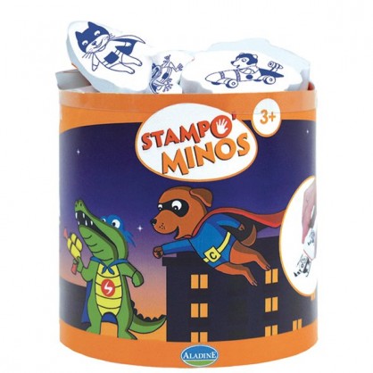 Stampo minos lettres minuscules - 26 tampons & 1 encreur geant