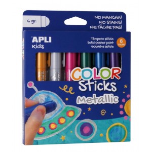 6 Color Sticks de Gouache Solide - Metallic