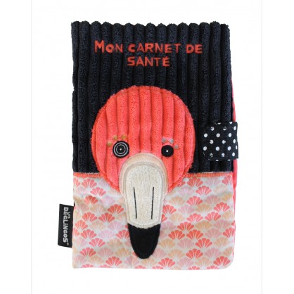 Protege Carnet de Sante Flamingos - Le Flamant Rose