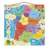 Puzzle carte de france magnetique 94 pieces