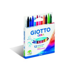 12 crayons cire - couleurs vives
