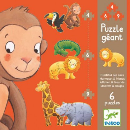 Puzzle ouistiti et ses amis 6 puzzles 4/6/9 pieces