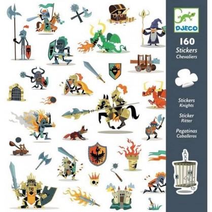 160 Stickers Chevaliers