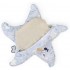 Ours patapouf patchwork bleu 30 cm - collection plume