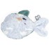 Ours patapouf patchwork bleu 30 cm - collection plume