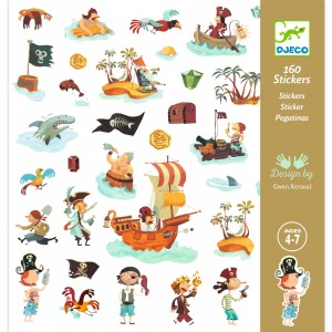 160 Stickers Theme Pirates