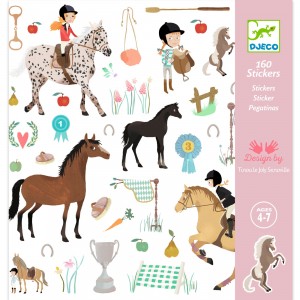160 stickers theme chevaux