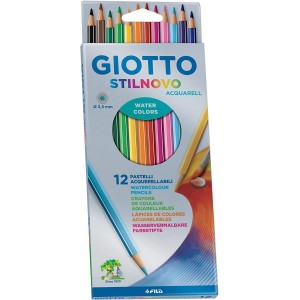12 crayons de couleur aquarellables - stilnovo