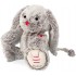 Peluche Lapin Leo Gris Prestige Musical - Collection Rouge