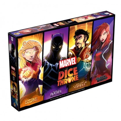 Dice Throne Marvel - Black Panther, Captain Marvel, Black Widow, Dr Strange