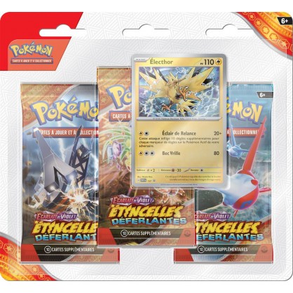 Pokemon EV08 Tripack Etincelles Deferlantes 3 Boosters