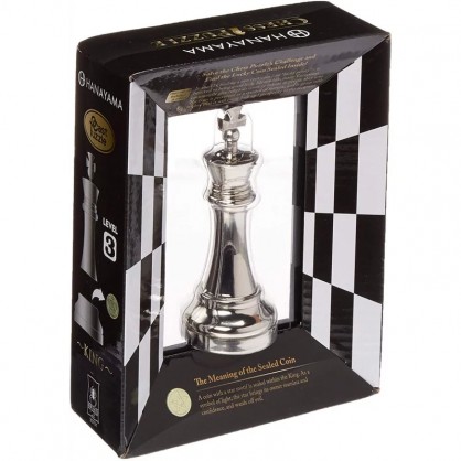 Casse Tete Huzzle Chess King Silver