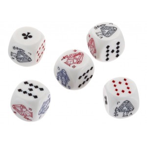 5 des de poker 16 mm