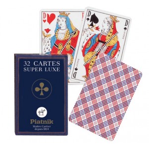 Jeu de 32 Cartes Francaises 4 Index Super Luxe