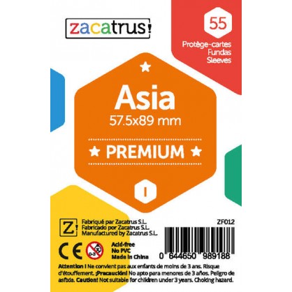 55 Protege cartes Zacatrus Asia Premium 57.5 x 89 mm