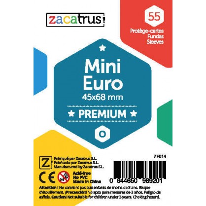 55 Protege cartes Zacatrus Mini Euro Premium 45 x 68 mm