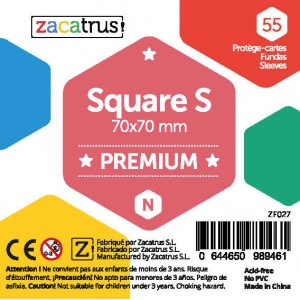 55 Protege cartes Zacatrus Square Small Premium 70 x 70 mm
