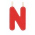 LETTRE N ROUGE PHOSPHORESCENTE