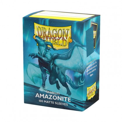 100 Proteges Cartes Dragon Shield Sparkles Amazonite Matte