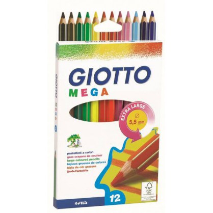 12 mega crayons de couleur