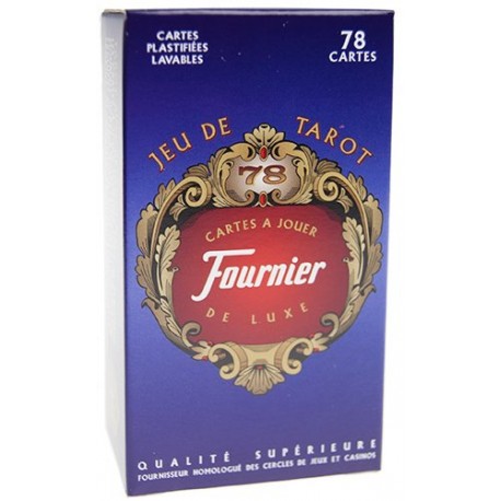 Fournier Tarot Luxe 78 Cartes Plastifiées Lavables - Dos Rouge Avec Règles Françaises
