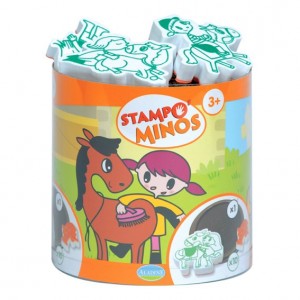 Stampo Minos Lettres Minuscules - 26 Tampons et 1 Encreur Geant
